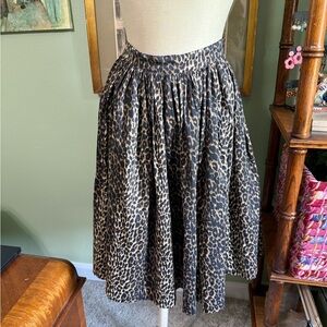 Vixen by Micheline Pitt Full Leopard Midi Skirt
